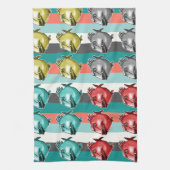 lelijke visgestreepte achtergrond theedoek (Verticaal)