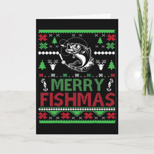 Lelijke visserij kerst B vis kleding  Kaart