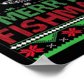 Lelijke visserij kerst B vis kleding Poster (Hoek)