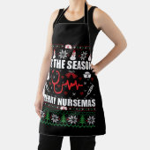 Lelijke vrolijke kersttrui verpleegster schort (Insitu)