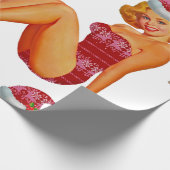 lelijke zweten over kerst cadeaupapier (Hoek)