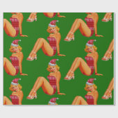 lelijke zweten over kerst cadeaupapier (Vlak)