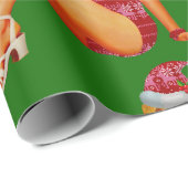 lelijke zweten over kerst cadeaupapier (Rol Hoek)