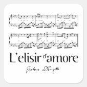L'elisir d'amore 2 vierkante sticker (Voorkant)