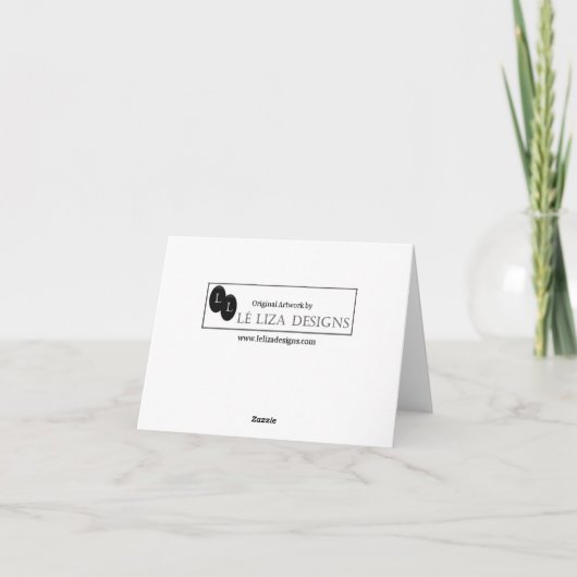 Leliza Design Blank Note Kaart (Achterkant)