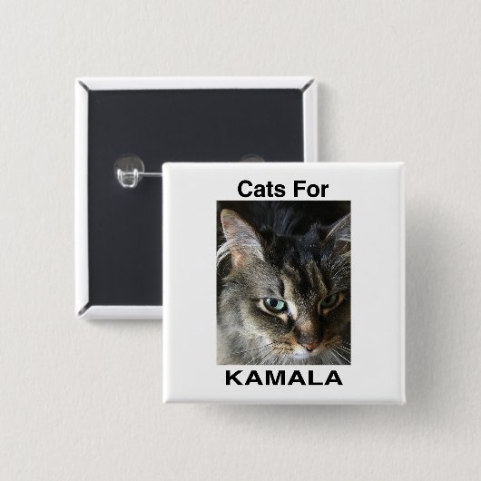 Lelo Cats voor Kamala Vierkante Button 5,1 Cm (Voorkant /achterkant)