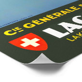 Leman Lake Zwitserland vintage-Poster Poster (Hoek)