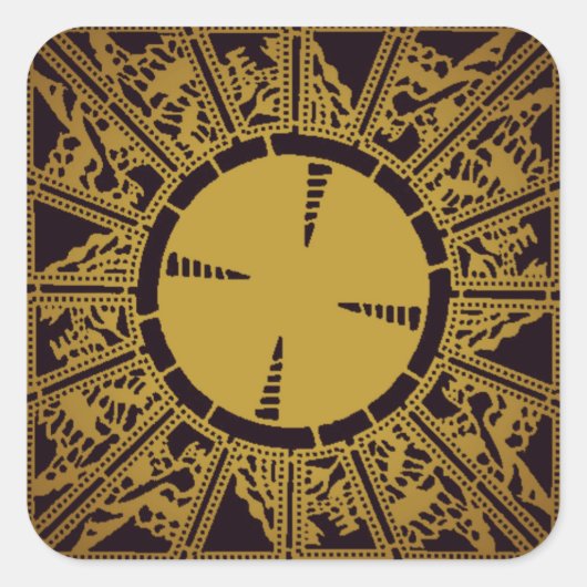 Lemarchand's Box: Lament configuratie; Hellraiser Vierkante Sticker (Voorkant)