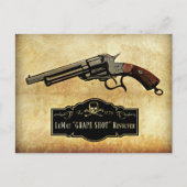 LeMat "Grape Shot" Revolver Pistool Print Briefkaart (Voorkant)
