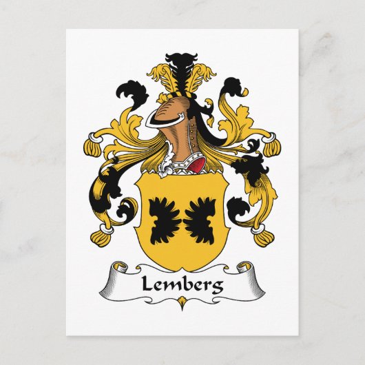 Lemberg Family Crest Briefkaart (Voorkant)