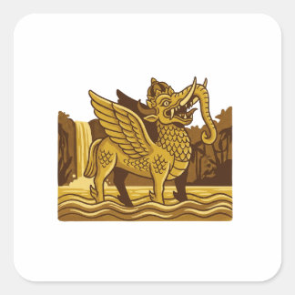 Lembuswana Vierkante Sticker