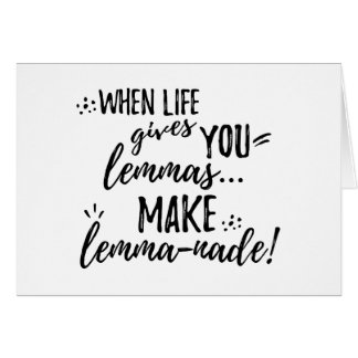 Lemmas (Lemonade) Wiskunde Linguïstiek Humor