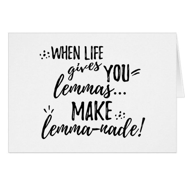 Lemmas (Lemonade) Wiskunde Linguïstiek Humor (Voorkant Horizontaal)