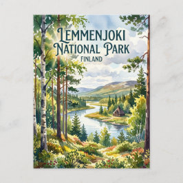 Lemmenjoki Nationaal Park Finland Briefkaart