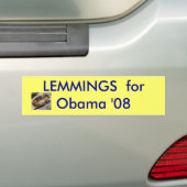 Lemming, LEMMINGS voor Obama'08 - Gepersonaliseerd Bumpersticker (Op auto)