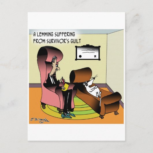 Lemming Survivor Guilt Briefkaart (Voorkant)