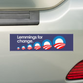 Lemmingen voor verandering Bumpersticker (Op auto)