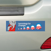 Lemmingen voor verandering Bumpersticker (Op auto)