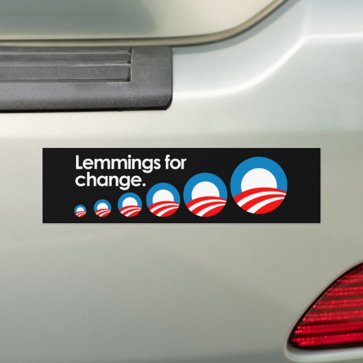 Lemmingen voor verandering Bumpersticker (Op auto)