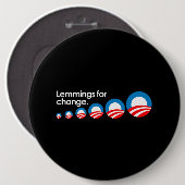Lemmingen voor verandering Bumpersticker Ronde Button 6,0 Cm (Voorkant /achterkant)