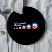 Lemmingen voor verandering Bumpersticker Ronde Button 6,0 Cm (In situ)