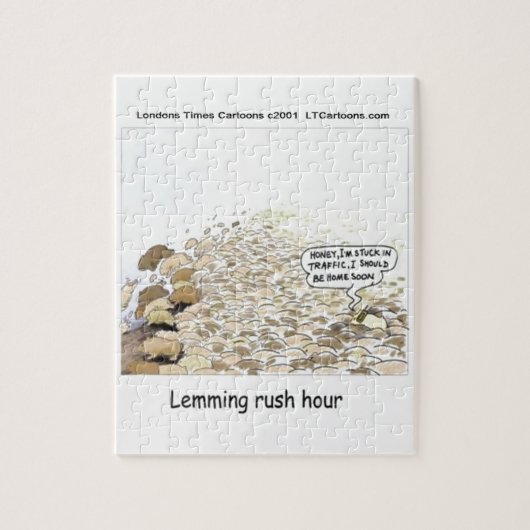 Lemmings Rush Hour Funny Legpuzzel (Verticaal)