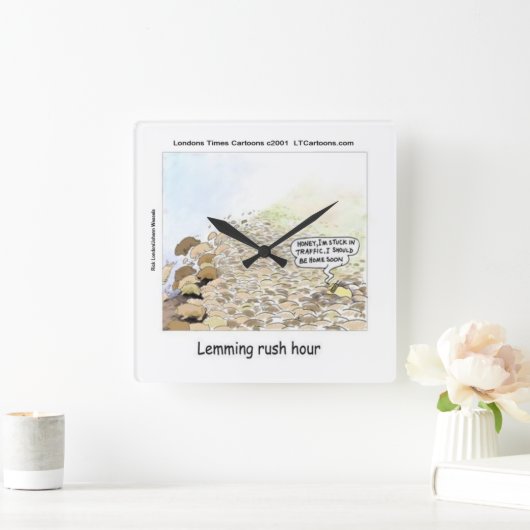 Lemmings Rush Hour Funny Wall klok (Huis)