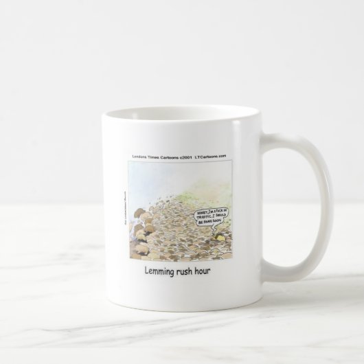 Lemmings Spitsuur Grappig Koffiemok (Rechts)