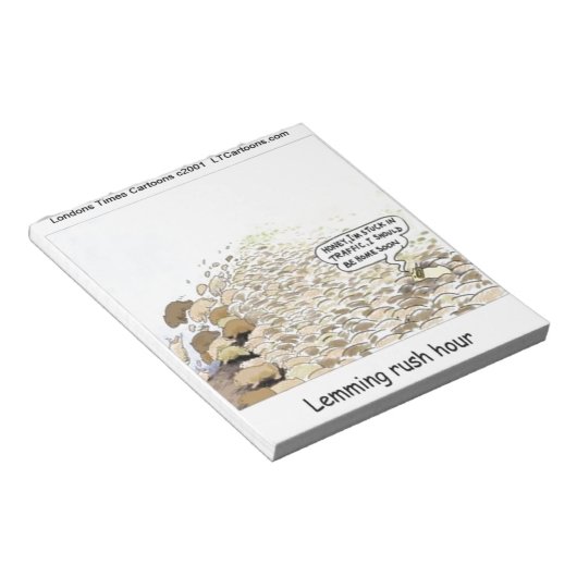 Lemmings Spitsuur Grappig Notitieblok (Schuin)