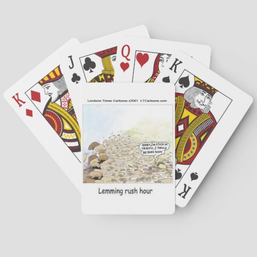 Lemmings Spitsuur Grappig Pokerkaarten (Achterkant)