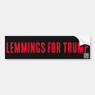 LEMMINGS VOOR TRUMP, bumper sticker