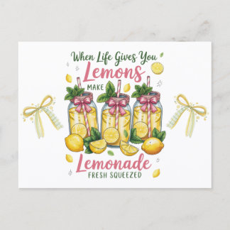 Lemmon Quotes Lemon Juice Watercolor Briefkaart