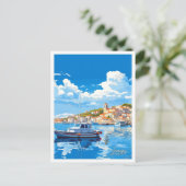 Lemnos Griekenland Art Vintage Travel Illustratie Briefkaart (Staand voorkant)