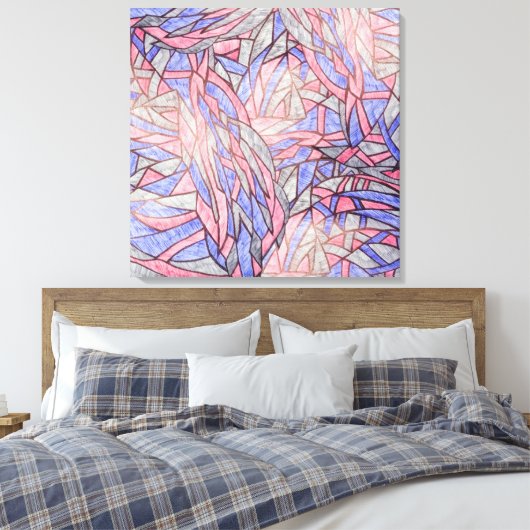 Lemohaco abstract art canvas afdruk (Insitu (Slaapkamer))