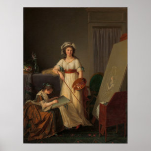 Lemoine - De Kunstenares En Haar Zus 1796 Poster