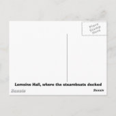 Lemoine Hall, Cottonport Museum220 Cottonport A... Briefkaart (Achterkant)