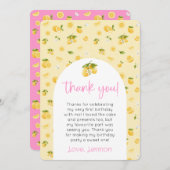 Lemon 1e verjaardag foto Dank u Kaart (Voorkant / Achterkant)
