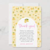 Lemon 1e verjaardag foto Dank u Kaart (Voorkant)