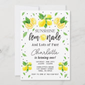 Lemon 1e verjaardag uitnodiging (Voorkant)