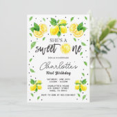 Lemon 1e verjaardag uitnodiging (Staand voorkant)