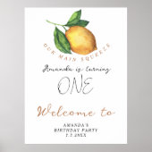 Lemon 1e verjaardagsfeestje poster (Voorkant)