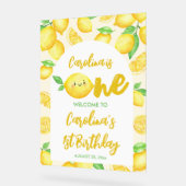 Lemon 1e verjaardagsfeestje Welkom Acryl Bord (Hoek)