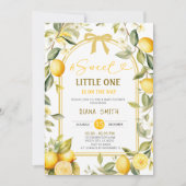 Lemon A Sweet Little One Baby shower Uitnodigen Kaart (Voorkant)