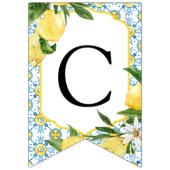 Lemon aangepaste tekstballingvlag Vlaggetjes (Eerste vlag)