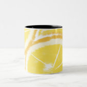 Lemon Abstract Pop Tie Dye Tweekleurige Koffiemok (Center)