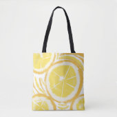 Lemon Abstract Swirl Dye Tote Bag (Voorkant)