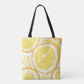 Lemon Abstract Swirl Dye Tote Bag (Achterkant)