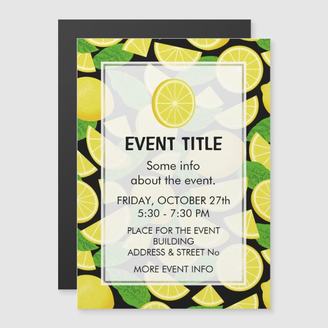 Lemon-achtergrond (Voorkant / Achterkant)