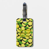 Lemon-achtergrond Bagagelabel (Achterkant verticaal)