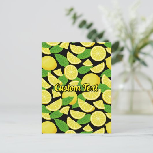Lemon-achtergrond Briefkaart (Staand voorkant)